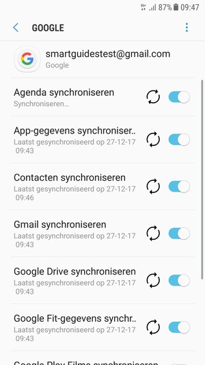 Uw gegevens worden gesynchroniseerd