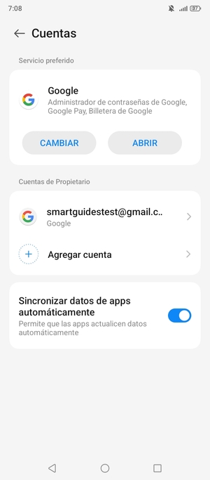 Seleccione su cuenta Google