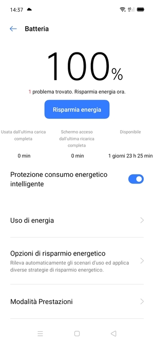 Seleziona Modalità Prestazioni