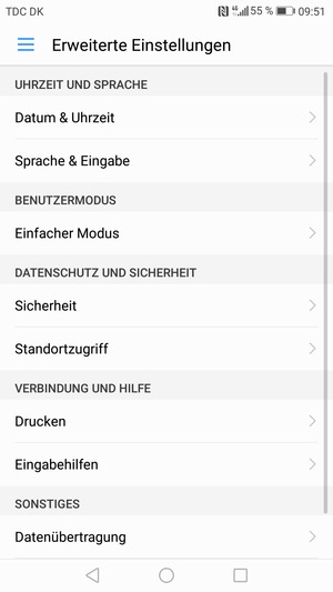 Wählen Sie Sicherheit