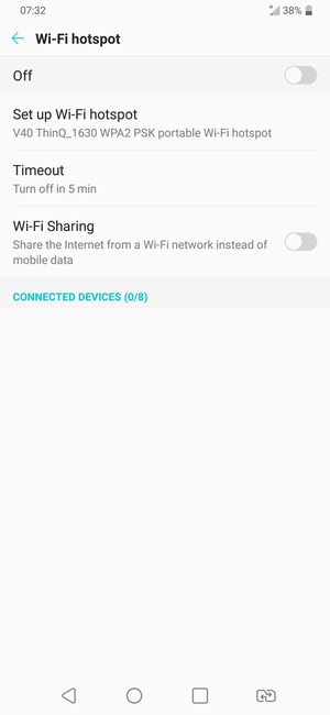 Select Set up Wi-Fi hotspot