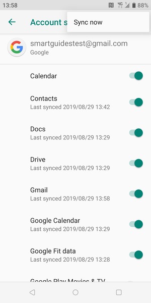 Select Sync now