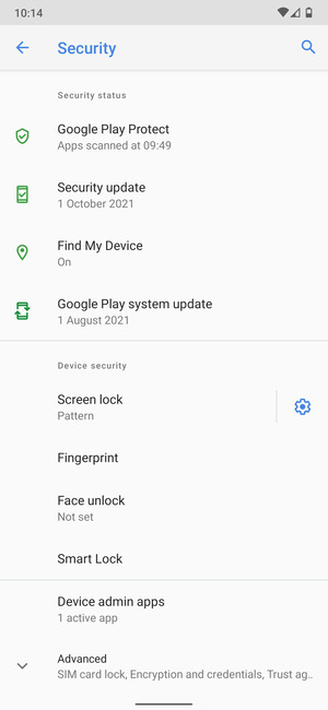 Your phone is now secure with a screen lock