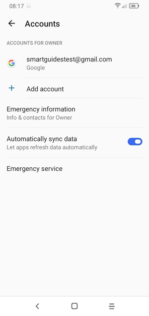 Select your Google account