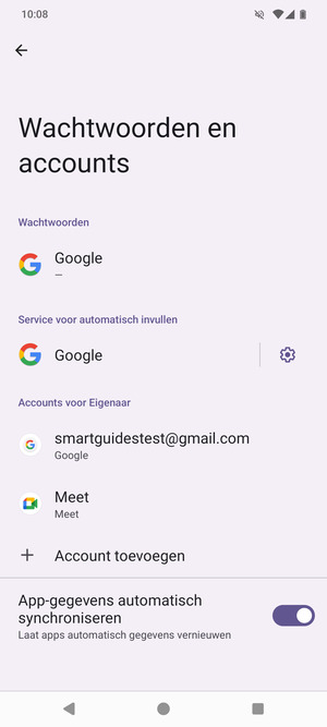 Selecteer uw Google-account
