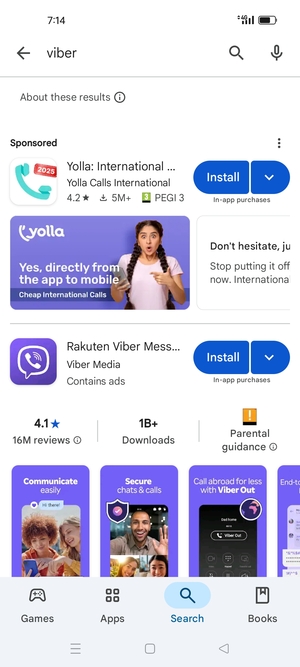 Select the app