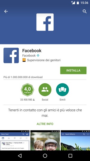 Seleziona INSTALLA