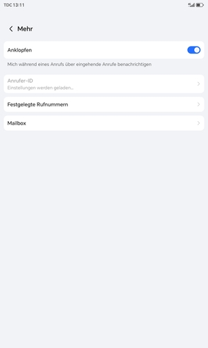 Wählen Sie Mailbox