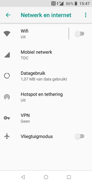 Selecteer Mobiel netwerk