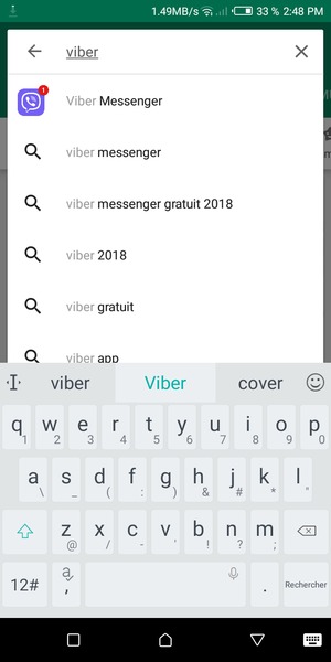 Saisissez le nom de l'appli et sélectionnez Rechercher