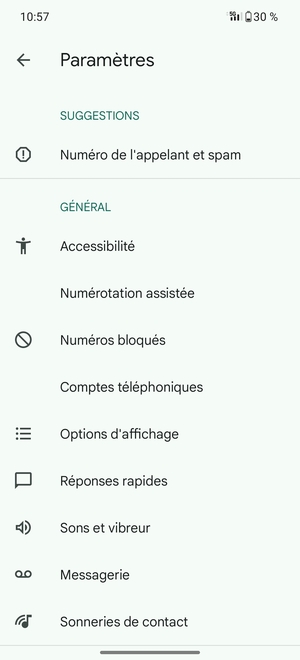 Sélectionnez Messagerie