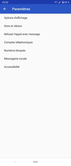 Sélectionnez Messagerie vocale