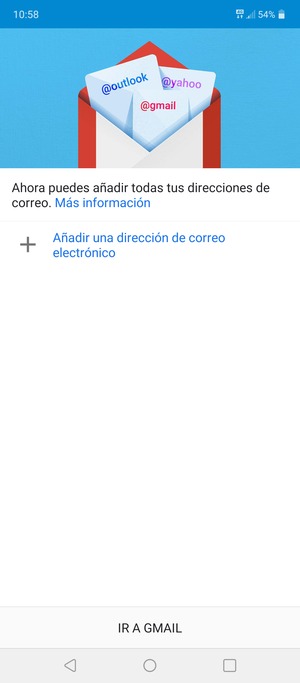 Seleccione Añadir una dirección de correo electrónico