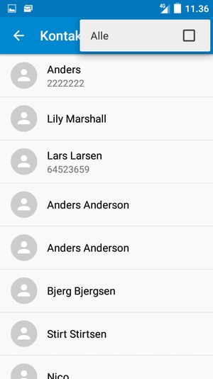 Kryss av i Alle avkrysningsboksen
