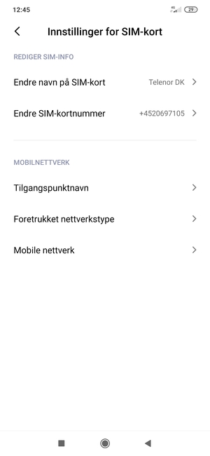 Velg Foretrukket nettverkstype