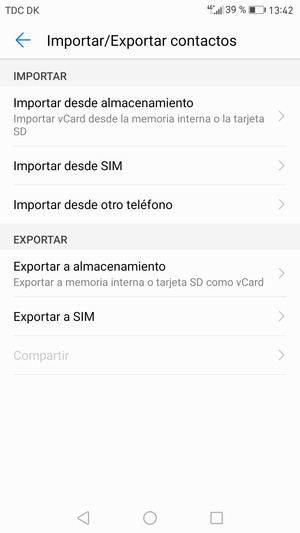 Seleccione Importar desde SIM