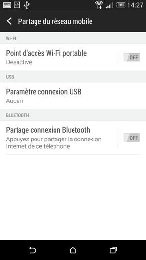Sélectionnez Point
d'accès Wi-Fi portable