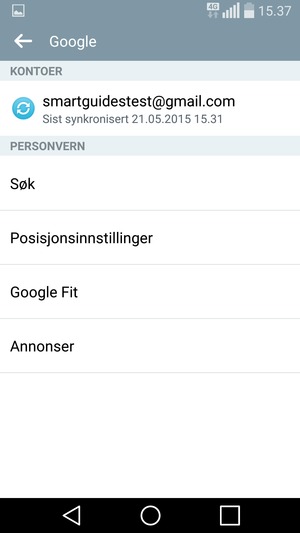 Velg kontoen din