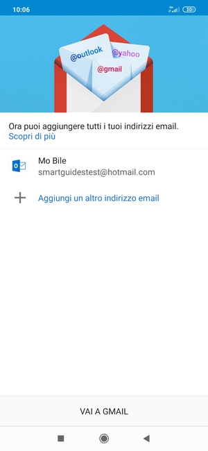 Seleziona VAI A GMAIL
