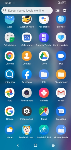 Scorri e seleziona Impostazioni