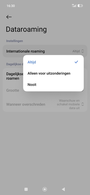 Selecteer uw voorkeursoptie