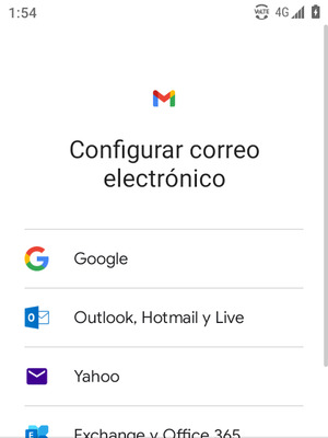 Seleccione Outlook, Hotmail y Live