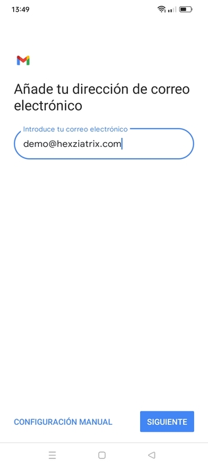 Introduzca su Dirección de correo electrónico y seleccione SIGUIENTE