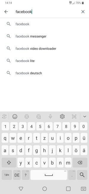 Geben Sie den Namen der App ein und wählen Sie Suchen