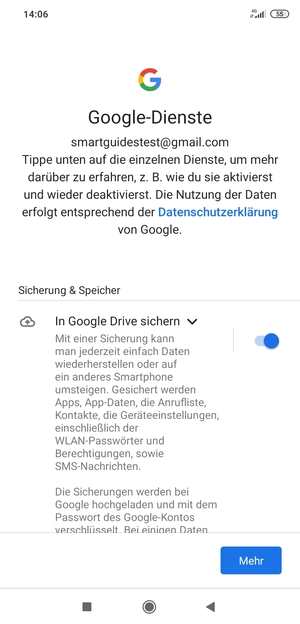 Wählen Sie Mehr