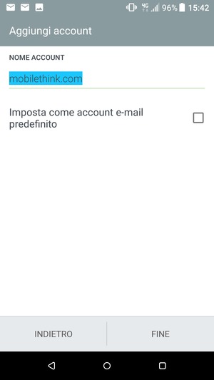 Scegli un nome per il tuo account e seleziona FINE