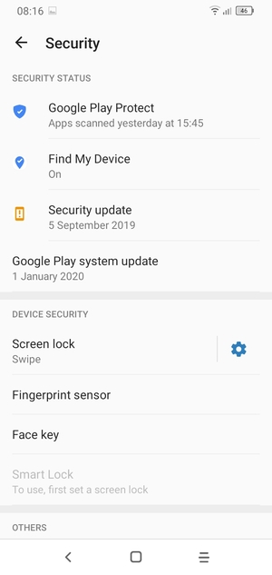 Select Screen lock