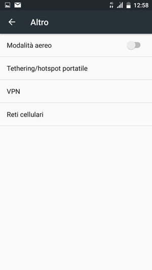 Seleziona Reti cellulari