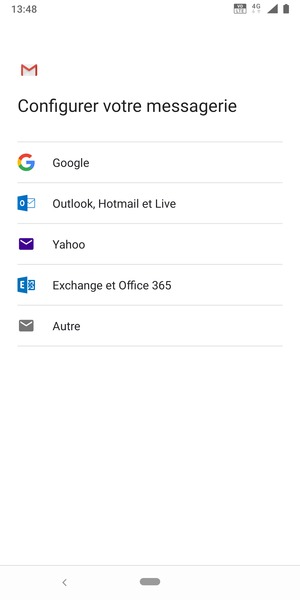 Sélectionnez Google