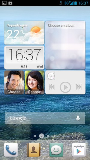To copy your contacts from the SIM card, return to the Home screen and select Contacts