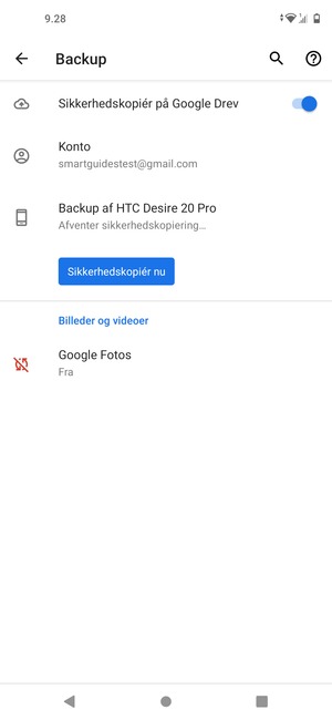 Vælg Konto
