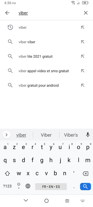 Saisissez le nom de l'appli et sélectionnez Rechercher