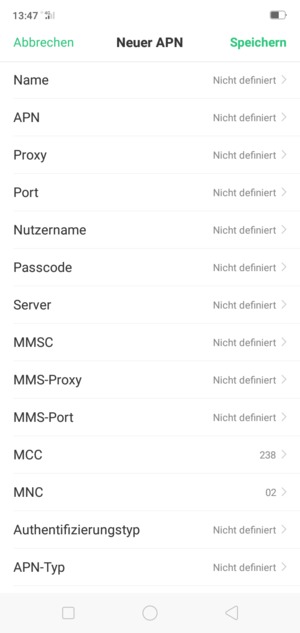 Geben Sie Internet-Informationen ein