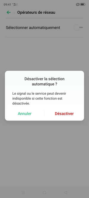 Sélectionnez Désactiver