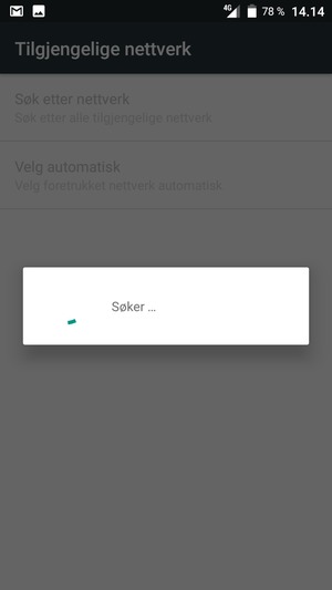 Vent til søket er ferdig