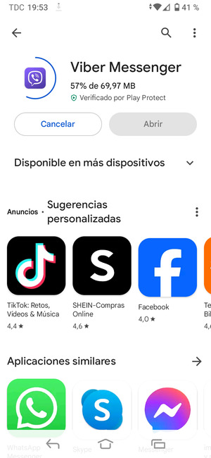 Espere a que el proceso de instalación finalice