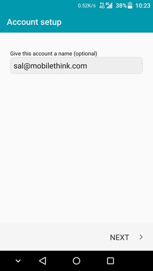 Give your account a name and select NEXT
