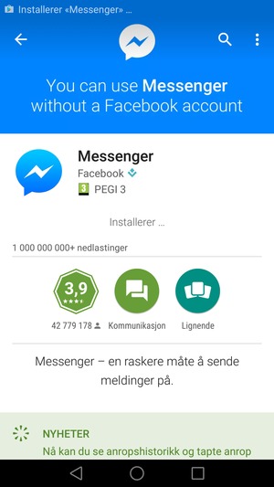 Vent til installasjonen er ferdig