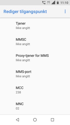 Bla ned og skriv inn MMS-informasjon