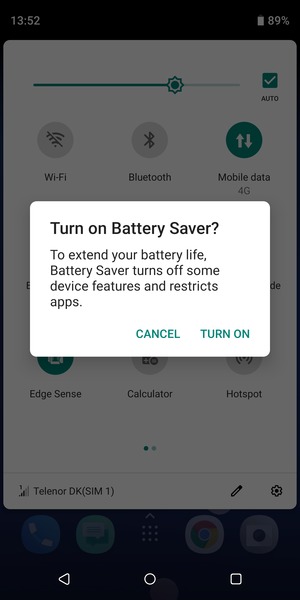 Select TURN ON