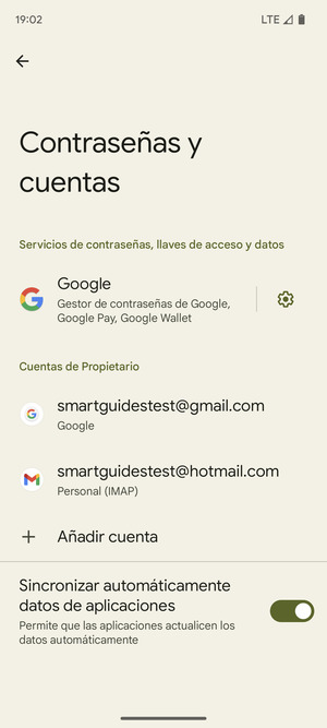 Seleccione su cuenta Google