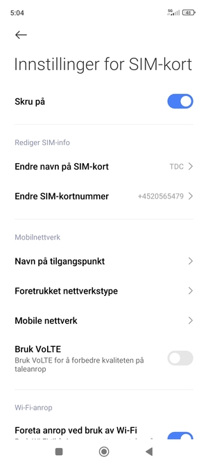 Velg Navn på tilgangspunkt