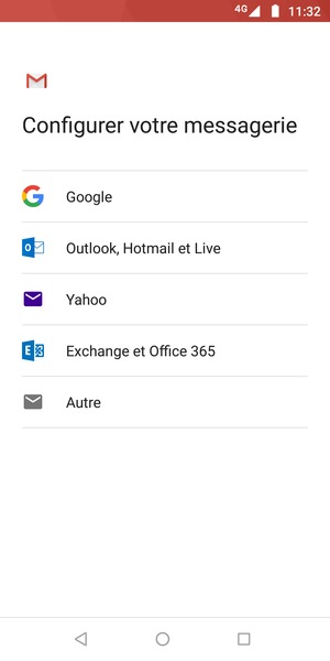 Sélectionnez Google