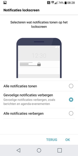 Selecteer uw voorkeursoptie en selecteer OK