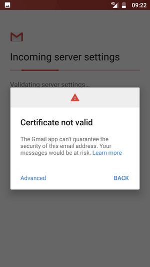 Select BACK