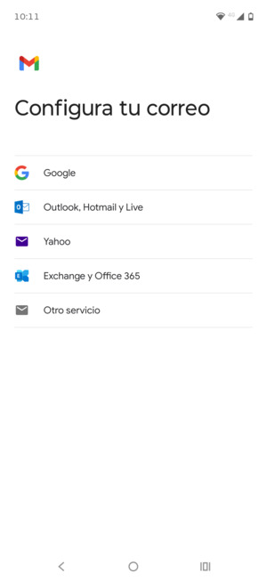 Seleccione Exchange y Office 365